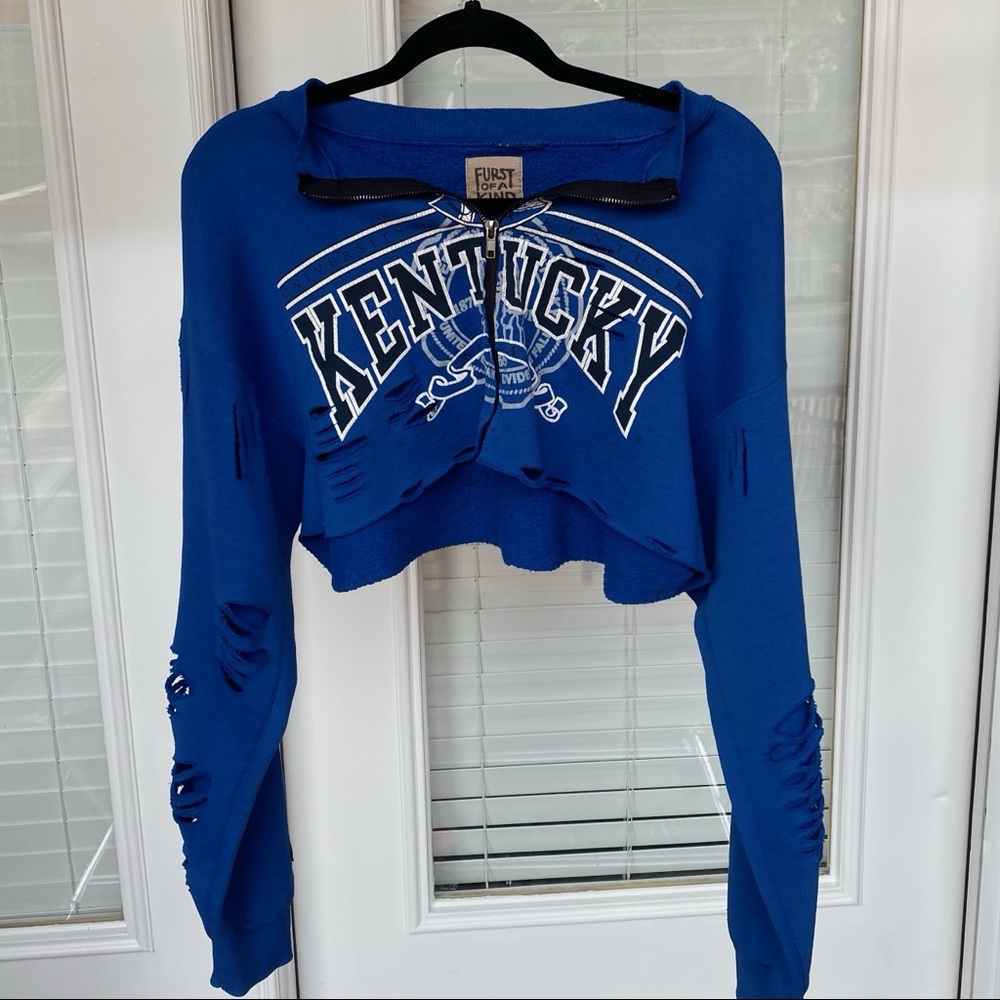 Vintage Kentucky Zip Front Sweatshirt